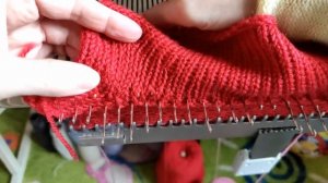 Горловина в карман на однофонтурной машине. neck on a knitting machine