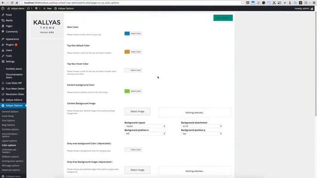 Color options in Kallyas options ( Kallyas WordPress theme v4.0 ) смотреть онлайн