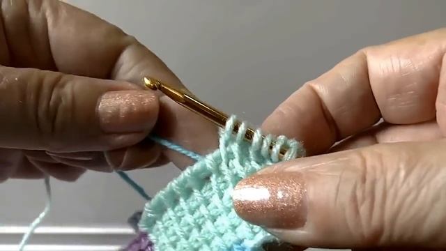 Вязание коврика "Паркет" с волнистыми краями тунисским крючком. Часть 2. смотреть онлайн