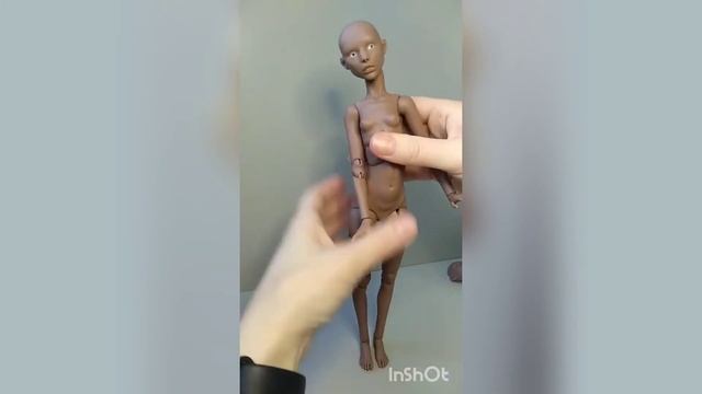 Шарнирная кукла : подвижность, баланс, примерка париков. БЖД авторская кукла ручной работы. смотреть онлайн