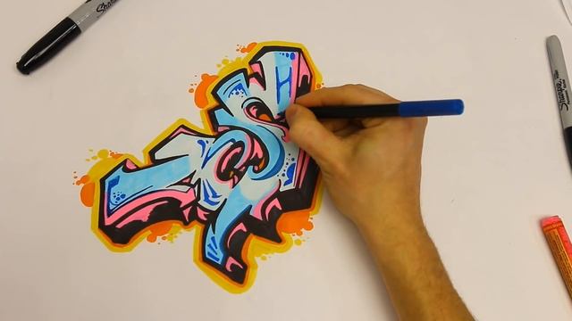 How To Draw Graffiti Colors Tutorial смотреть онлайн