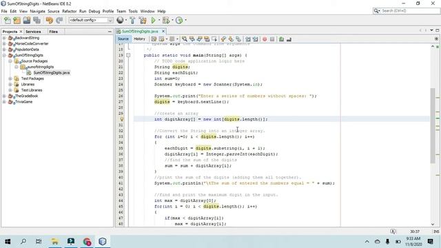 Sum of String Digits | Java Tutorial | Converting Arrays + Loops смотреть онлайн