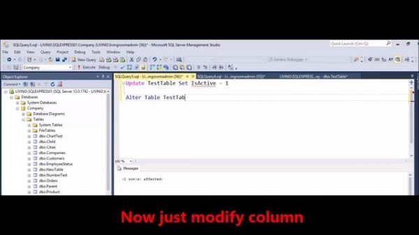 MSSQL - Fix Error - Unable to modify table Cannot insert the value NULL into column
