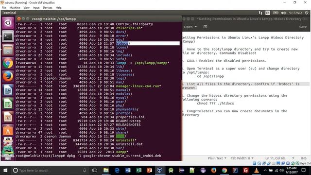 2. GETTING PERMISSIONS IN UBUNTU LINUX'S LAMPP HTDOCS DIRECTORY XAMPP JULY 2017 смотреть онлайн