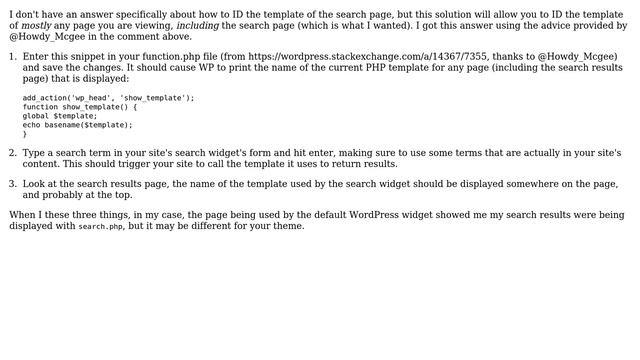 Wordpress: How to identify which template WordPress's default search-form retrieves in my theme? смотреть онлайн