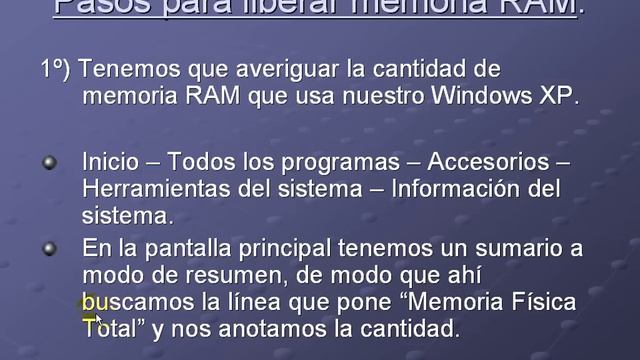 Liberar Memoria RAM En Windows XP