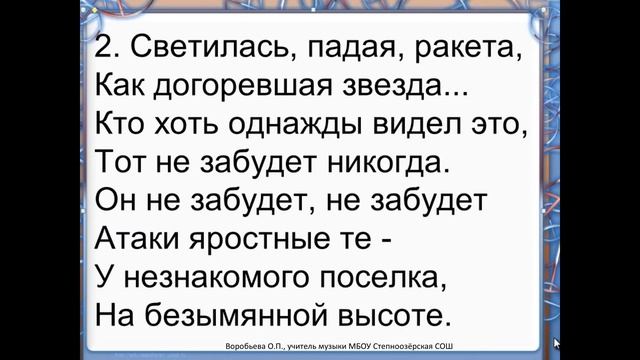 Видеопрезентация песни "На безымянной высоте" + смотреть онлайн