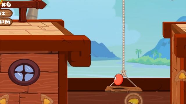 Пиратские кактусы пугают красный шарик! ! Игра Red ball Adventures! Шар на динозавре! смотреть онлайн
