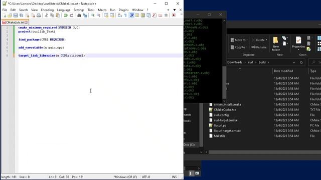 libcurl C++ setup Windows - Cmake, Mingw compiler, MinGW Makefiles generator, Not Visual Studio смотреть онлайн