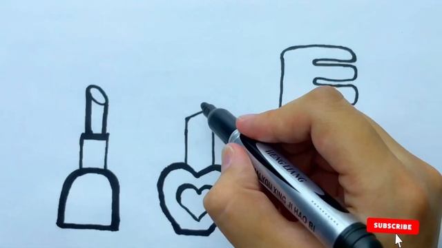 How to Draw Make Up Set | Как нарисовать набор для макияжа смотреть онлайн