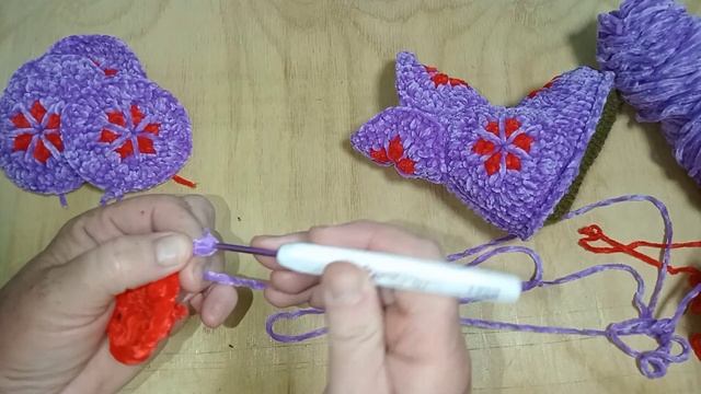 тапочки сапожки крючком из шестиугольных мотивов смотреть онлайн