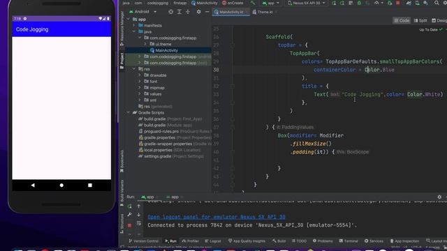 Kotlin With Jetpack Compose Ui And Material 3: TopAppBar With Scaffold смотреть онлайн