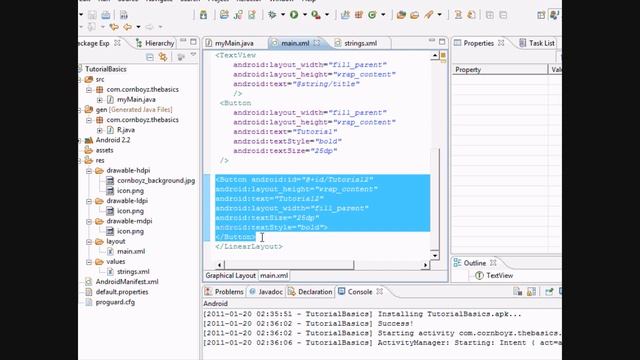 Android Tutorial & Lessons 5: XML made EASY & Introduce Java смотреть онлайн