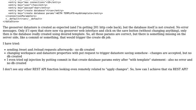GIS: Geoserver+postgis: how to complete creating database via REST API? (2 Solutions!!) смотреть онлайн
