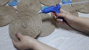 DIY jute rug\ Коврик из джутового каната - своими руками\Мастер класс