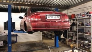 Hyundai Sonata Замена тормозных дисков и колодок, пыльника шруса, пыльников рейки и Шаровой опоры