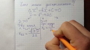 Что такое ДИСКРИМИНАНТ