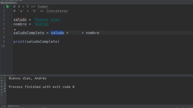 Concatenación en Python | Cómo unir o concatenar Strings en Python | CURSO DE PYTHON 2021 | #14 смотреть онлайн