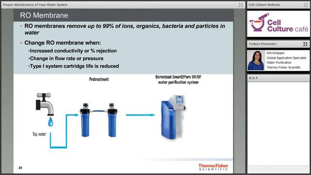 Ultrapure water and cell culture: Know why, what, and how for proper water system maintenance смотреть онлайн