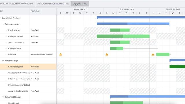 Bryntum Gantt Task Non-Working Time Highlighting смотреть онлайн
