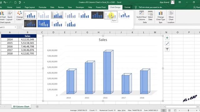 Create a 3D Column Chart in Excel in 90 Seconds смотреть онлайн