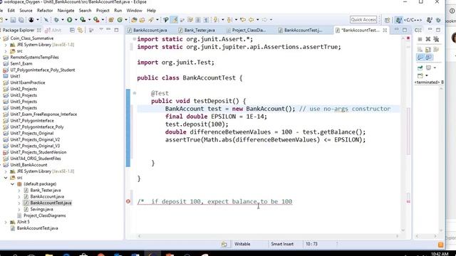 U8 BankAccount JUnit Testing смотреть онлайн