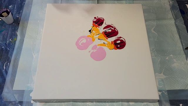 (207) ACRYLIC POURING - Dutch Pour VARIATION - Part 3 Of Iris Flower Series - ABSTRACT