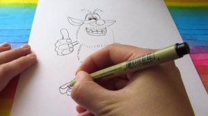 Домовой Буба рисунок! Как нарисовать Буба поэтапно и раскрасить? Уроки рисования