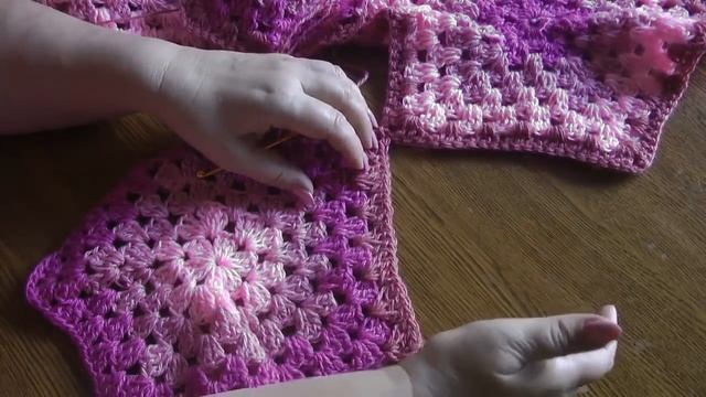 Продолжаем вязать плед Зигзаг Соединяем шестиугольники и вяжем зигзаги смотреть онлайн