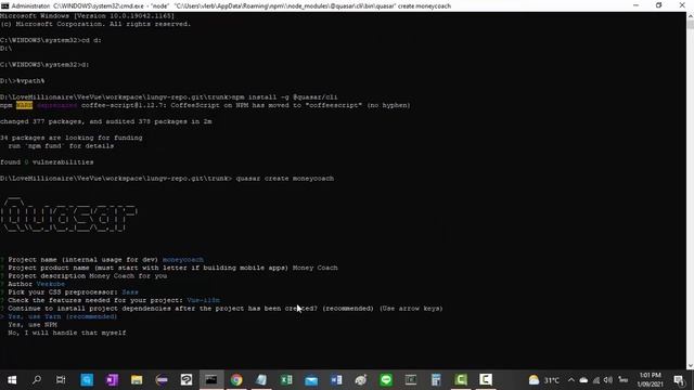 วิธีการเริ่มต้นสร้างโปรเจค Vue.js ด้วย Quasar смотреть онлайн