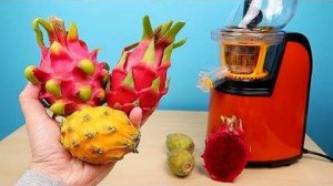 Сок из разных плодов Кактуса! Какой самый вкусный_ Питахайя, ДрагонФрут. Бедная соковыжималка!!!!