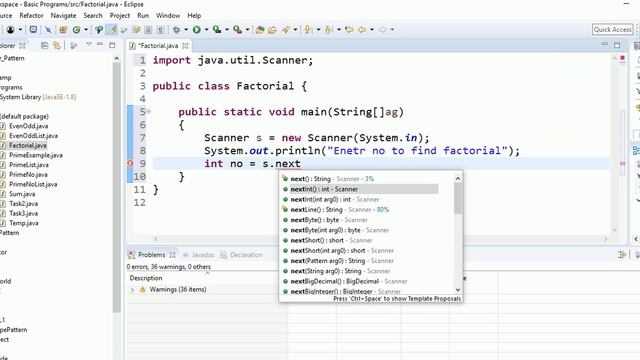 Program to Find the Factorial of the Number in Java смотреть онлайн