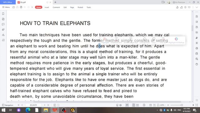 English through reading. 29-dars: How to train elephants. смотреть онлайн