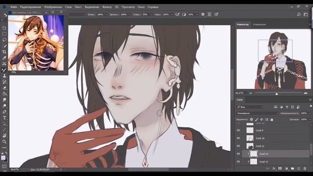 Рисую Якумо из Nu carnival / speed paint photoshop смотреть онлайн