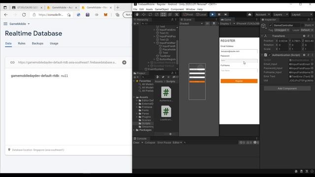 ตอนที่ 2 ระบบ Login ของ Unity ร่วมกับ Firebase Authentication และเก็บข้อมูลเข้า Realtime Database смотреть онлайн