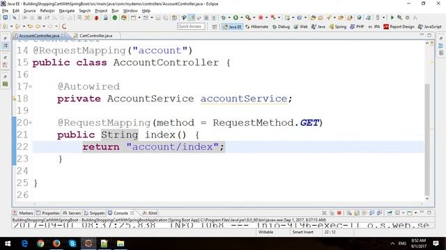 Building Shopping Cart in Spring Boot and JPA - Part 3 смотреть онлайн