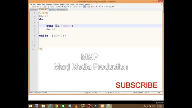 #PHP #While #dowhile #forloops #manjmediaproduction Lecture 7 PHP While DoWhile For Loop in Urdu смотреть онлайн