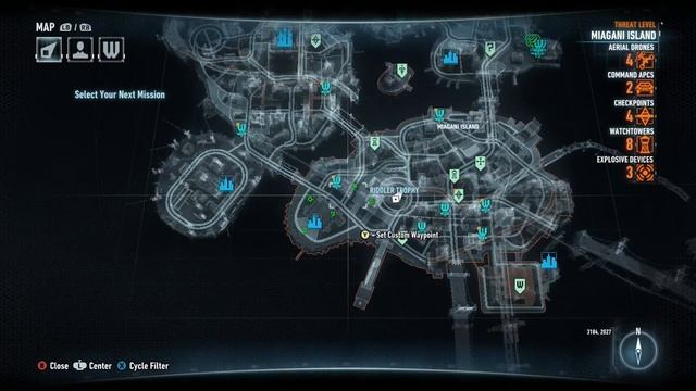 Batman Arkham Knight | Miagani Island Checkpoint Locations (Own The Roads)