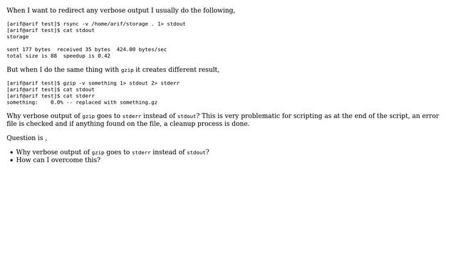 Unix & Linux: Gzip verbosity goes to standard error смотреть онлайн
