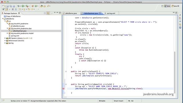 Spring Tutorial 40 - Returning Other Datatypes from JdbcTemplate смотреть онлайн