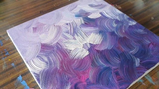 Simple Floral Abstract Painting using Fan Brush /Satisfying/Demonstration/Daily Art Therapy/Day #02 смотреть онлайн