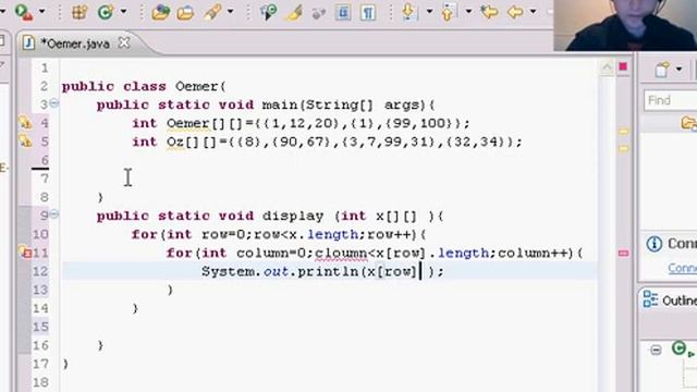 34 -Java Programming Tutorial - Table for Multi Arrays Omer GEZER.wmv смотреть онлайн