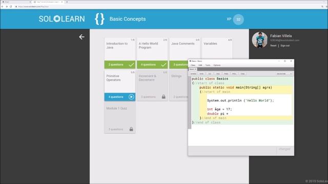 Learn Java with SoloLearn & BlueJ смотреть онлайн