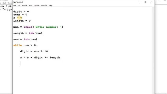 Armstrong number checking for including more than 3 digits using while loop in python смотреть онлайн