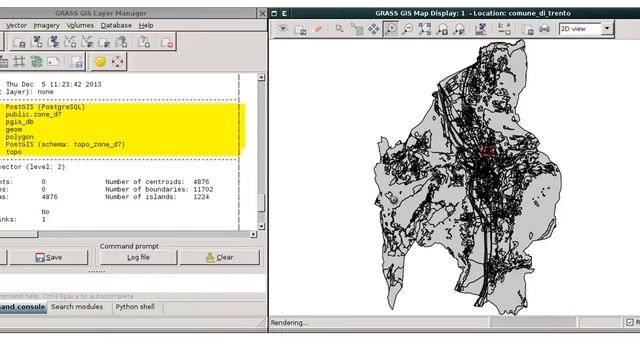 Import Shapefile/DXF to PostGIS Topology DB in GRASS GIS смотреть онлайн
