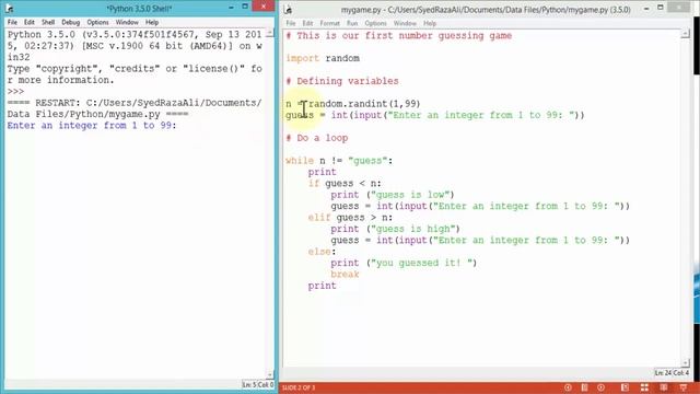 Python Number Guessing Game смотреть онлайн