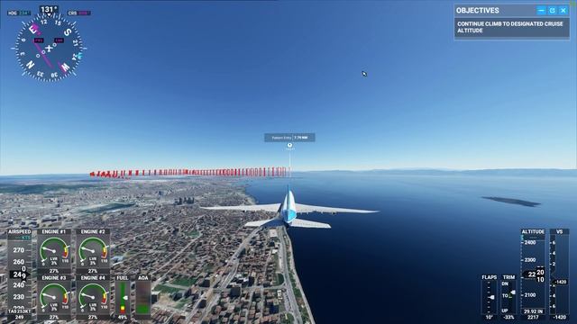 Microsoft Flight Simulator 2020 - Ataturk Airport (ISL) to Sabiha Gokcen Airport (SAW) смотреть онлайн