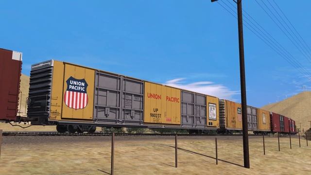 ATSF Autoparts Train on Mojave Sub смотреть онлайн