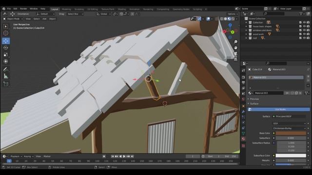 Low Poly Farm House In Blender 2.93|Part-6|Materials|3D Modeling |Blender Telugu|Beginner смотреть онлайн