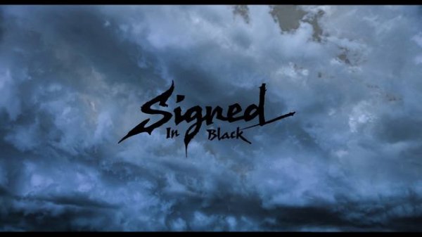 Signed In Black - Sunrise over ocean coast